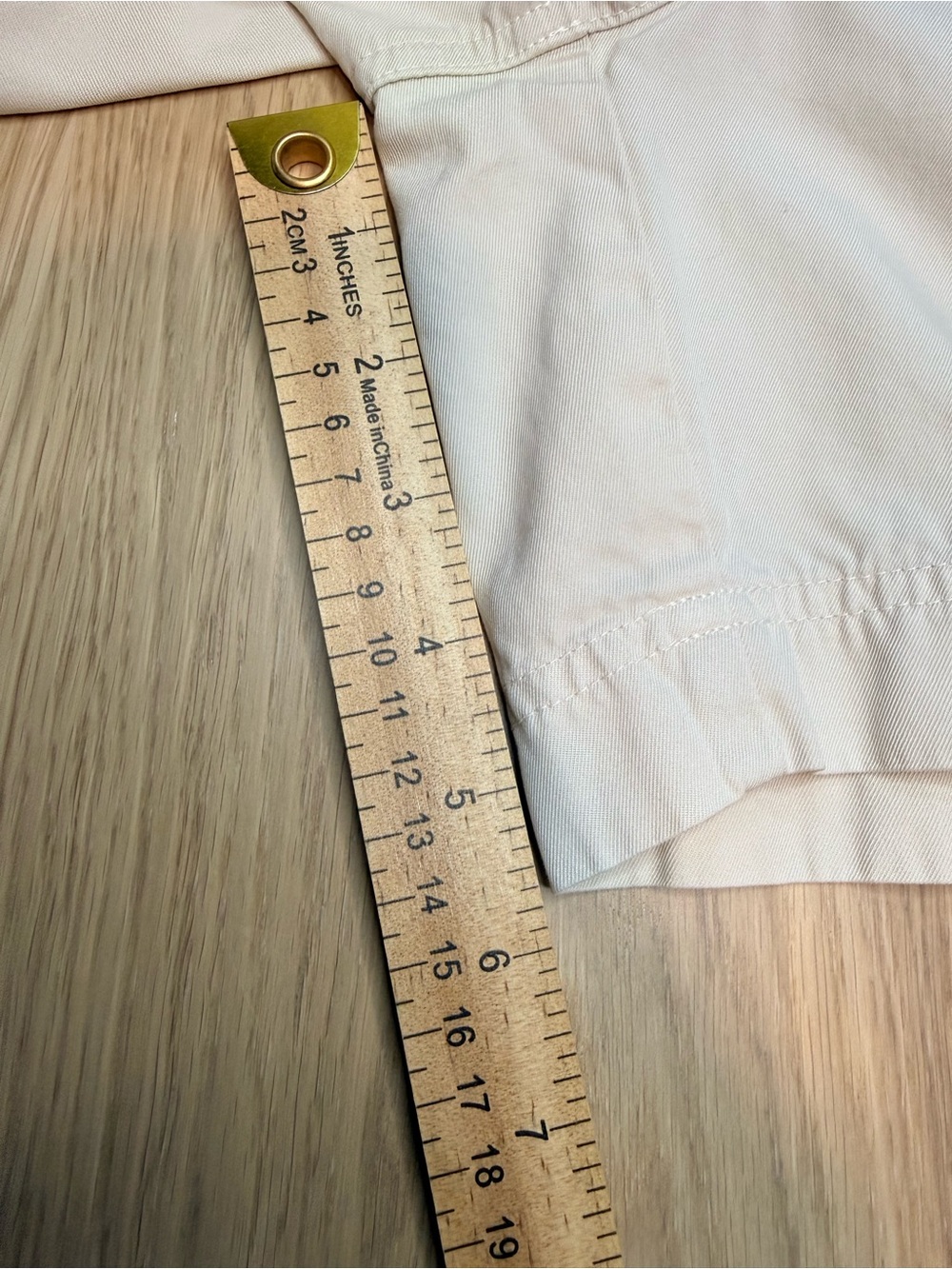 TALBOTS High Rise 100% Cotton Coastal Cargo Cream Beige Women’s Shorts Size 6 - Picture 10 of 15